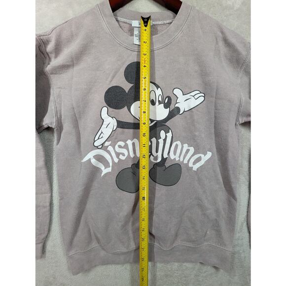 Disneyland Mickey Mouse Color Distressed Pullover Gray Sweatshirt Size SMALL - Picture 6 of 8